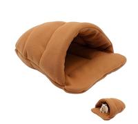 nuneoeuo Guinea Pig Beds, Guinea Pig Hideout Mini Rat Bed Rabbit Bed,Small Pet Beds Cave Rabbit Hideaway Brown Hamster Bedes, Winter Hideout Hamster Accessories for Guineas and Small Animals