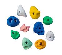 NUNETH 10 Pcs Rock Climbing Holds for Solid Walls/Planks, Indoor & Outdoor Kids Teens Adults Climbing Set, Premium Colorful Resin, Easy to Install (Color : 10pcs, Size : Solid wall installation)