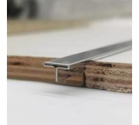 NUNETH 304 Stainless Steel Transition Strips for Laminate, 2pcs Threshold Edge Trim Bar 47.2" Long, Smooth Floor Connecting Strip for Bridging Gaps (Color : Silver, Size : 10 mm)