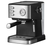 NUNETH Coffee Maker with Milk Frother, Steam Espresso Machine, Visual Pressure Gauge, 20bar Pump Pressure, 1.5L Water Tank, Cup Warmer, Stainless Steel