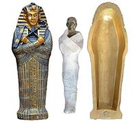 NUNETH Egyptian Ornaments,Tutankhamen Mummy Sarcophagus Statue, Home Decor Figurine, Resin Statuette, Golden (Large)