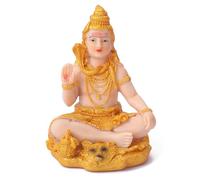 NUNETH Garden Decor Statue, Indian Shiva Figurine, Resin Collectible Sculpture, Decorative Ornament, Gold Color