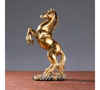 NUNETH Horse Sculpture, Indoor Abstract Art Statues, Resin Figurines, Desktop Decorative Collection Ornaments (Gold)
