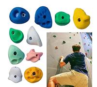 NUNETH Kids Teens Adults Resin Rock Climbing Holds with Screws, 10 Pcs Premium Screw-On Beginners Climbing Kits, Ideal Holds for Kids Climbing Wall (Color : 10pcs, Size : Plank installation)