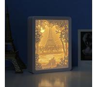 NUNETH Led Lights for Bedroom, Eiffel Tower Photo Frame Art Night Light, Bedroom Led Bedside Lamp, Desktop Decor Ornament, Birthday Gift