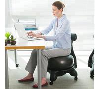 NUNETH Office Desk Yoga Ball Chair with Anti Burst Ball, Ergonomic Balance Ball Posture Chair for Back Pain Relief/Good Sitting/Exercise/Balance