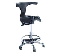 NUNETH Saddle Style Split Seat Ergonomic Saddle Chair or Stool, Medical Rolling Chair with Back Support ＆ Two Tilting Option, Dental Office Home (Size : 55-75cm (21 5/8"-29 1/2") Height)