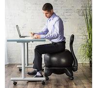 NUNETH Yoga Balance Ball Posture Chair with Back Support, Back Pain Relief Physical Therapy Exercise Ball Chair for Teacher Student Worker Maternity