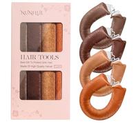 NUNFLUE Heatless Curls Overnight Set - Jumbo Soft Curling Rods to Sleep In, No Damage Velvet Curling Rods with Silk Scarf, Non-Heating Overnight Blowout Styling Tools All Hair Types