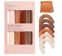 NUNFLUE Heatless Curls Overnight Set - Jumbo Soft Curling Rods to Sleep In, No Damage Velvet Curling Rods with Silk Scarf, Non-Heating Overnight Blowout Styling Tools All Hair Types