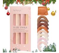 NUNFLUE Heatless Curls Overnight Set - Jumbo Soft Curling Rods to Sleep In, No Damage Velvet Curling Rods with Silk Scarf, Non-Heating Overnight Blowout Styling Tools All Hair Types