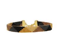 Nuni Copenhagen Janis Bracelet 18 ct. Goldplated Silver A3010-Black - Woman - 925 Sterling Silver Multicoloured 16 cm