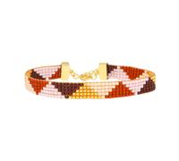 Nuni Copenhagen Janis Bracelet 24 ct. Goldplated Silver A3010-Cappuccino - Woman - 925 Sterling Silver Black/Gold/Red/White 16 cm