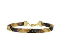 Nuni Copenhagen Nancy Bracelet 18 ct. Goldplated Silver A3014-Blackie - Woman - 925 Sterling Silver Black 16 cm