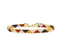 Nuni Copenhagen Nancy Bracelet 24 ct. Goldplated Silver A3014-Cappuccino - Woman - 925 Sterling Silver Black/Gold/Red/White 16 cm
