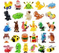 Nunki Toy Wind Up Toy,28 Pack Assorted Clockwork Toy Set, Wind Up Animal Party Favors Toy for Boys Girls Kids Toddlers(Contents and Color May Vary)