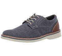 Nunn Bush Men's Barklay Canvas Plain Toe Oxford Lace Up, Dark Blue, 13 Wide