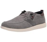 Nunn Bush Men's BREWSKI Wallabee Canvas MOC Toe Bungee Slip-ON Loafer, Grey, 11 UK