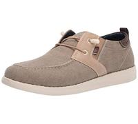 Nunn Bush Men's BREWSKI Wallabee Canvas MOC Toe Bungee Slip-ON Loafer, Stone, 8.5 UK
