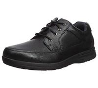 Nunn Bush Men's Cam Moc Toe Casual Lace-up with Comfort Gel and Memory Foam, Black Tumbled, 14 UK