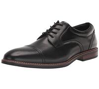 Nunn Bush Men's Centro Flex Cap Toe Oxford Dress Casual Leather Comfortable Lace Up, Black, 9 UK