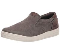 Nunn Bush Men's KORE City Walk Canvas Moc Toe Slip-On Sneaker, Cement, 7.5 UK