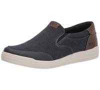 Nunn Bush Men's Kore City Walk Canvas Moc Toe Slip-on Sneaker, Dark Blue, 9.5 UK
