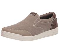 Nunn Bush Men's KORE City Walk Canvas Moc Toe Slip-On Sneaker, Stone, 8 UK