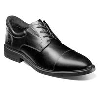 Nunn Bush Men's Kore Ez Hero Cap Toe Oxford Slip Resistant Easy-Off Lightweight Lace Up, Black, 11 UK