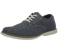 Nunn Bush Men's, Otto Canvas Plain Toe Oxford, Dark Blue, Wide