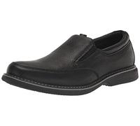 Nunn Bush Mens Otto Moccasin Toe Slip on Leather Loafer with Lightweight Sole, Black, 8.5