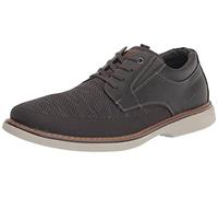 Nunn Bush Men's Otto Plain Toe Knit Oxford Lace Up with Lightweight Sole, Gray, 9.5 Wide