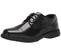 Nunn Bush Men's Pro Cap Toe Oxford with Kore Slip Resistant Comfort Technology, Black, 8.5 Wide
