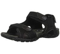 Nunn Bush Men's Rio Bravo Three Strap Outdoor Sport River Sandal with Hook and Loop Closure, Black, 8 UK