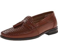 Nunn Bush Strafford Woven Moc Toe Loafer Cognac