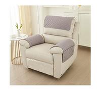 NUNOMO Sofa Armrest Cover, Headrest Cover for Recliner Chair Arm Cover,Armchair Slipcover,Nonslip Quilted Furniture Protector for Pets Leather Sofa Couch (Light gray,3 Seat Recliner | 5 pc)