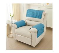 NUNOMO Sofa Armrest Cover, Headrest Cover for Recliner Chair Arm Cover,Armchair Slipcover,Nonslip Quilted Furniture Protector for Pets Leather Sofa Couch (Sky blue,2 Seat Recliner | 4 pc)