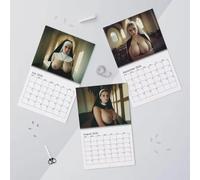 "NUNS" Calendar 2026, Nun Of Your Business Funny Calendar, Big Boobs Hanging Sexy Nuns Tits