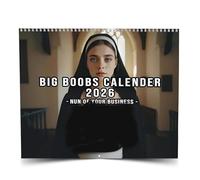 "Nuns" Calendar 2026, Nuns Having Fun Wall Calendar 2026, Bold And Creative Nude Female Breast Illustration, Big breasts female calendar 2026, With 12 Month Planning for Adult Gifts