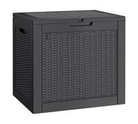NUNU LAB 31 Gallon Outdoor Storage Box Waterproof,Indoor Outside Deck Boxes,Backyard Storage Bin For Package Delivery,Garden Tools,Patio Cushions,Pool Accessories,Storage Bench Lockable Lid,Tool Box
