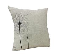 Nunubee 18 x 18 Linen Cushion Cover Pillowcase Throw Pillow Case Home Decoration Dandelion
