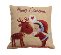 Nunubee Baby Deer Square Christmas Pillowcase Throw Pillow Case Home Decor Sofs Cushion Cover