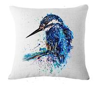 Nunubee Blue Flax Linen Throw Pillow Covers Comfortable Cushion Cover Super Soft Pillowcase For Sofa Bed Decorative Pillows 45X45CM