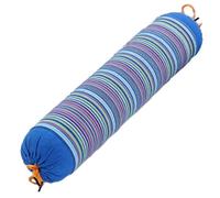 Nunubee Buckwheat Round Roll Neck Pillow Bloster Washable 15.4 Inch ;φ 3.1 Inch Blue