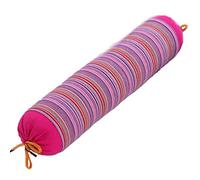 Nunubee Buckwheat Round Roll Neck Pillow Bloster Washable 15.4 Inch ;φ 3.1 Inch Hot Pink