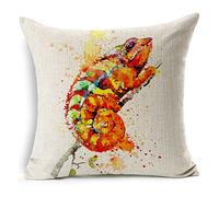 Nunubee Chameleon Flax Linen Throw Pillow Covers Comfortable Cushion Cover Super Soft Pillowcase For Sofa Bed Decorative Pillows 45X45CM