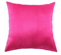 Nunubee Faux Silk Throw Pillow Covers Solid Pillowcase Home Decor Cushion Cover Hot Pink - 60x60 CM /23.6x23.6 Inch