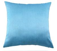 Nunubee Faux Silk Throw Pillow Covers Solid Pillowcase Home Decor Cushion Cover Turquoise - 45x45 CM /17.7x17.7 Inch