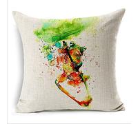 Nunubee Frog Flax Linen Throw Pillow Covers Comfortable Cushion Cover Super Soft Pillowcase For Sofa Bed Decorative Pillows 45X45CM