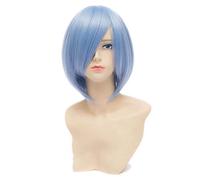 Nunubee Haze Blue Short Bob Hair Lovely Synthetic Cosplay Party Wigs For Women